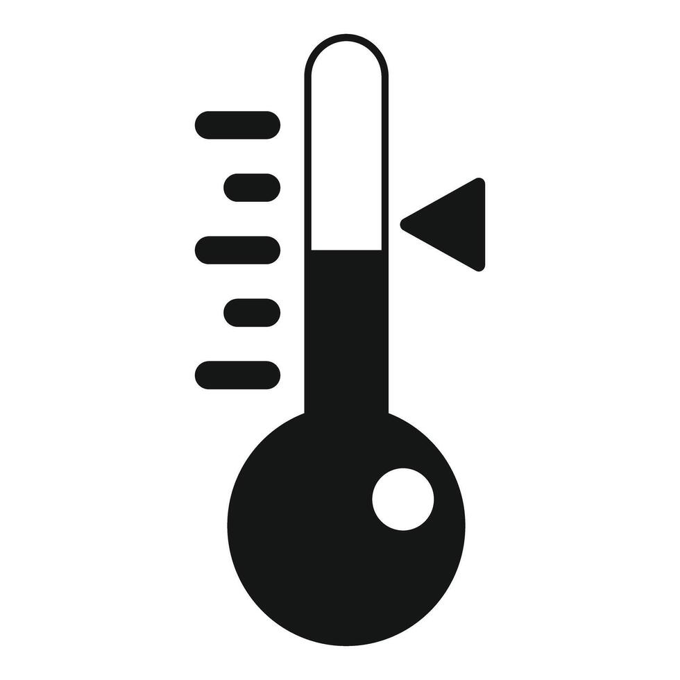 Thermometer showing decreasing temperature icon vector