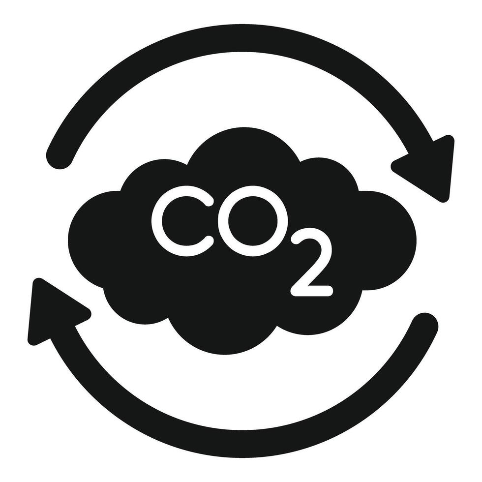 Co2 emission reducing with cloud computing icon vector