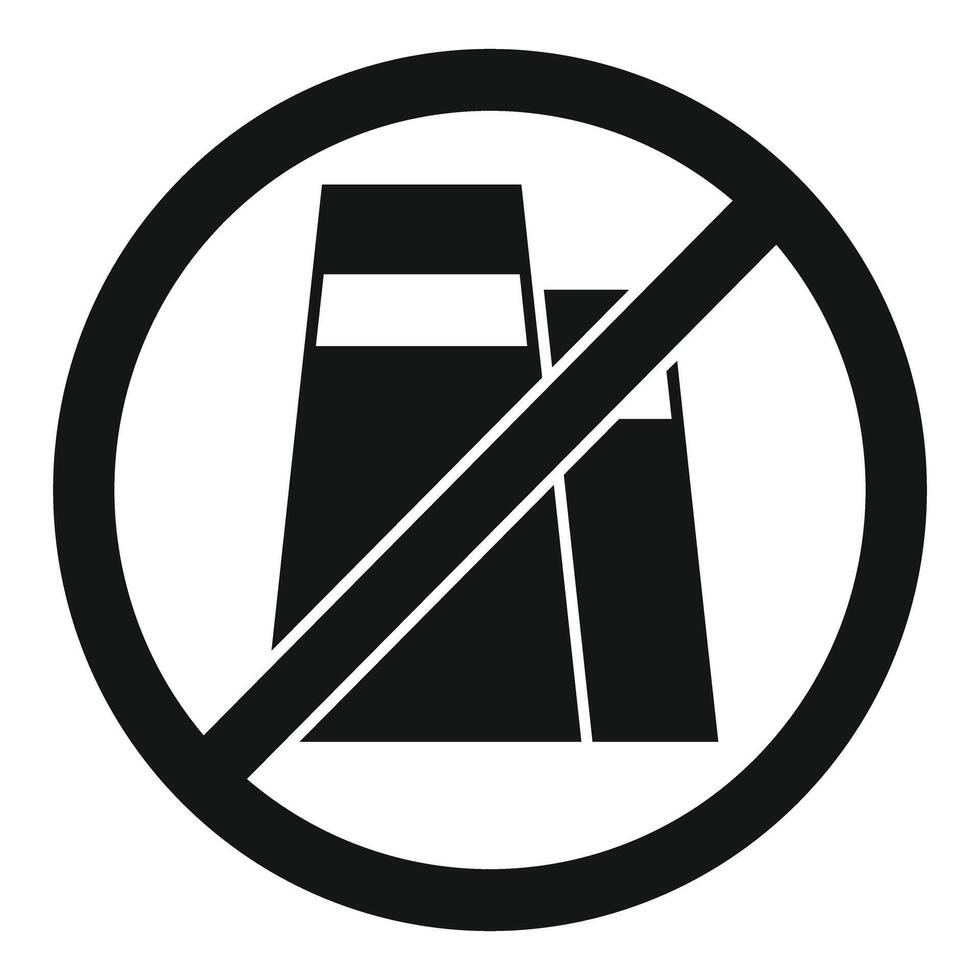 No factory sign depicting industrial emissions ban vector