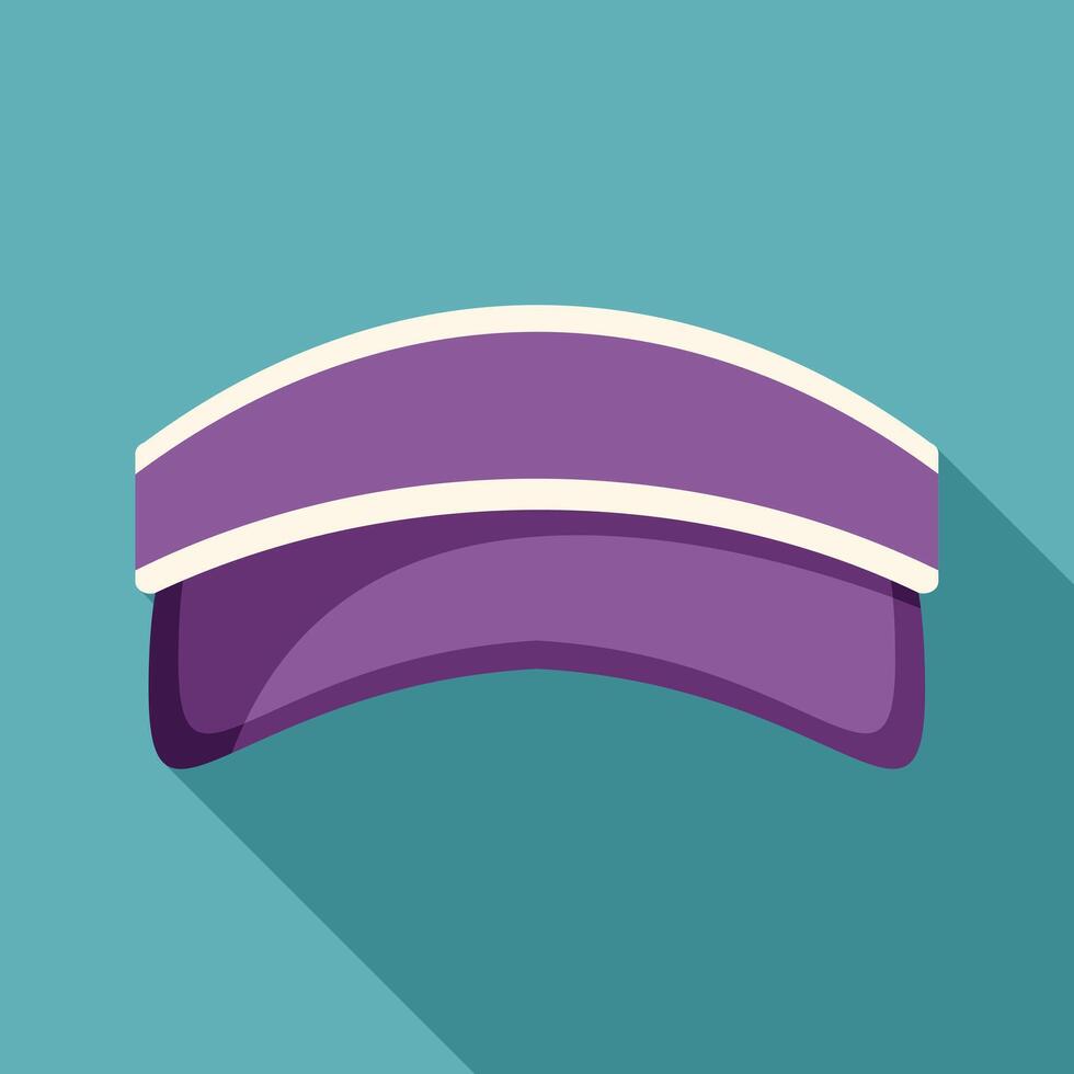 Purple sun visor protecting from sunlight with long shadow vector