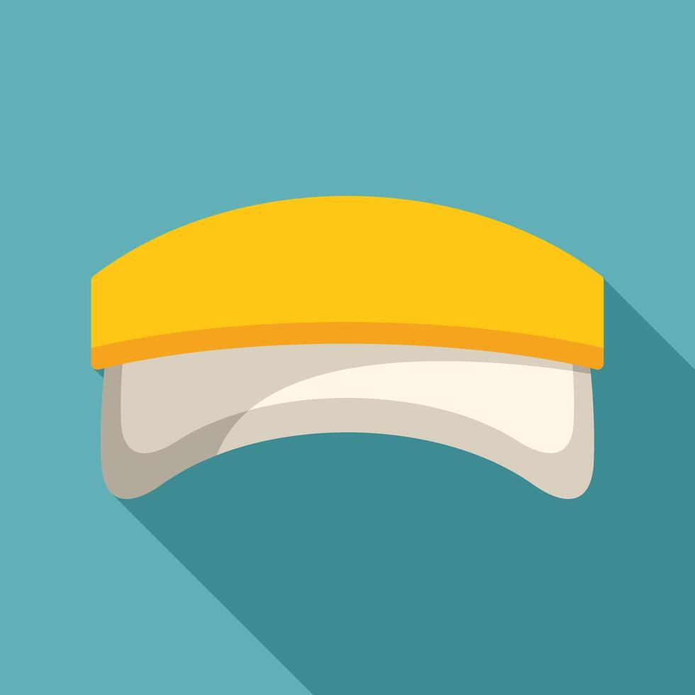 Yellow sun visor for beach volleyball presenting its back view vector