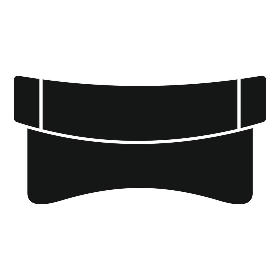 Sun visor protecting from sunlight icon simple style vector
