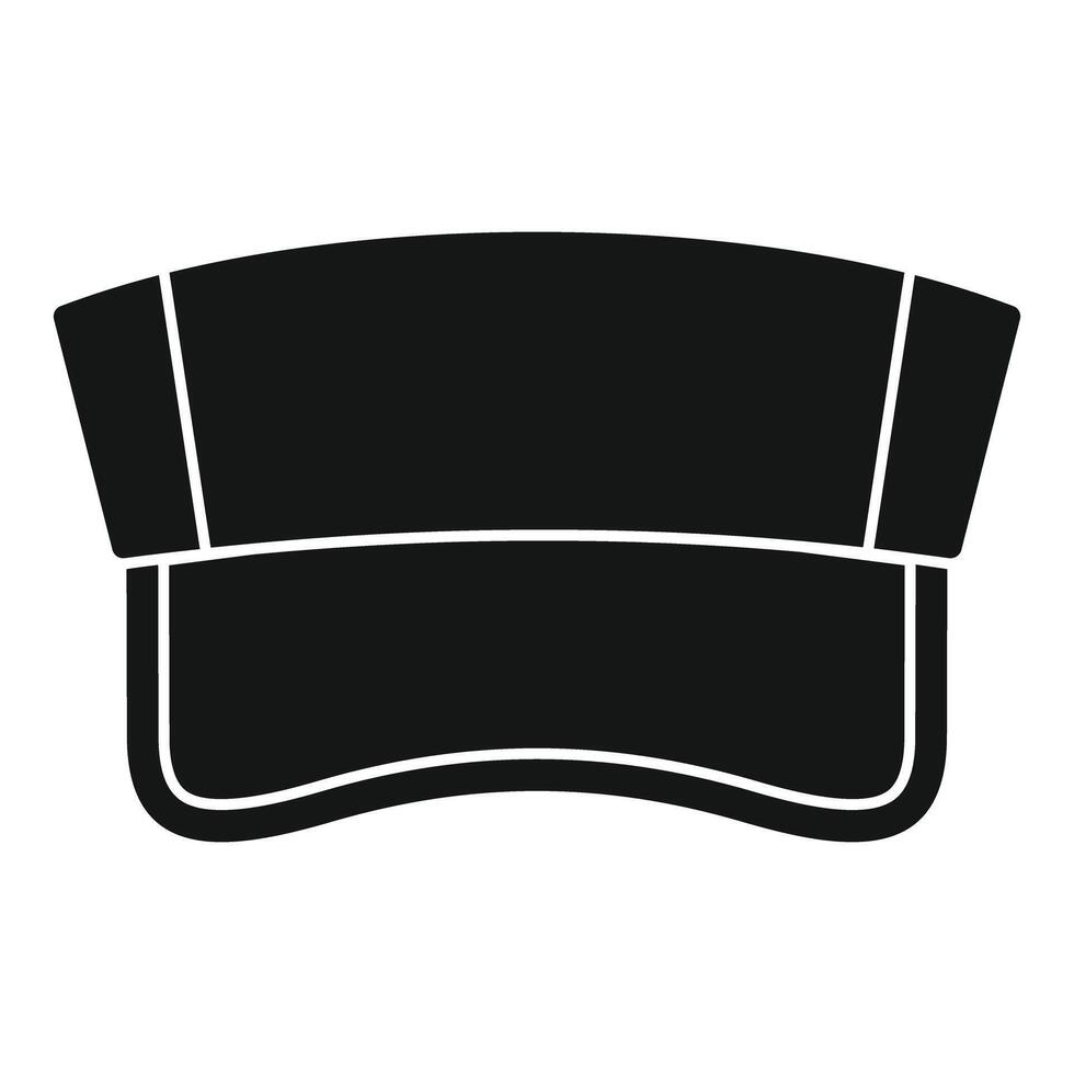 Black sun visor cap template for branding and advertising vector