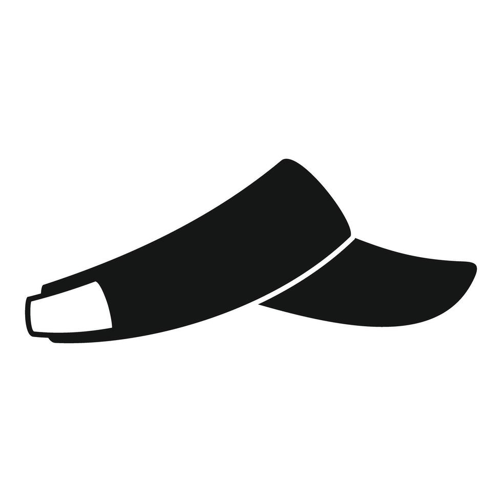 Black sun visor cap template showing front view vector