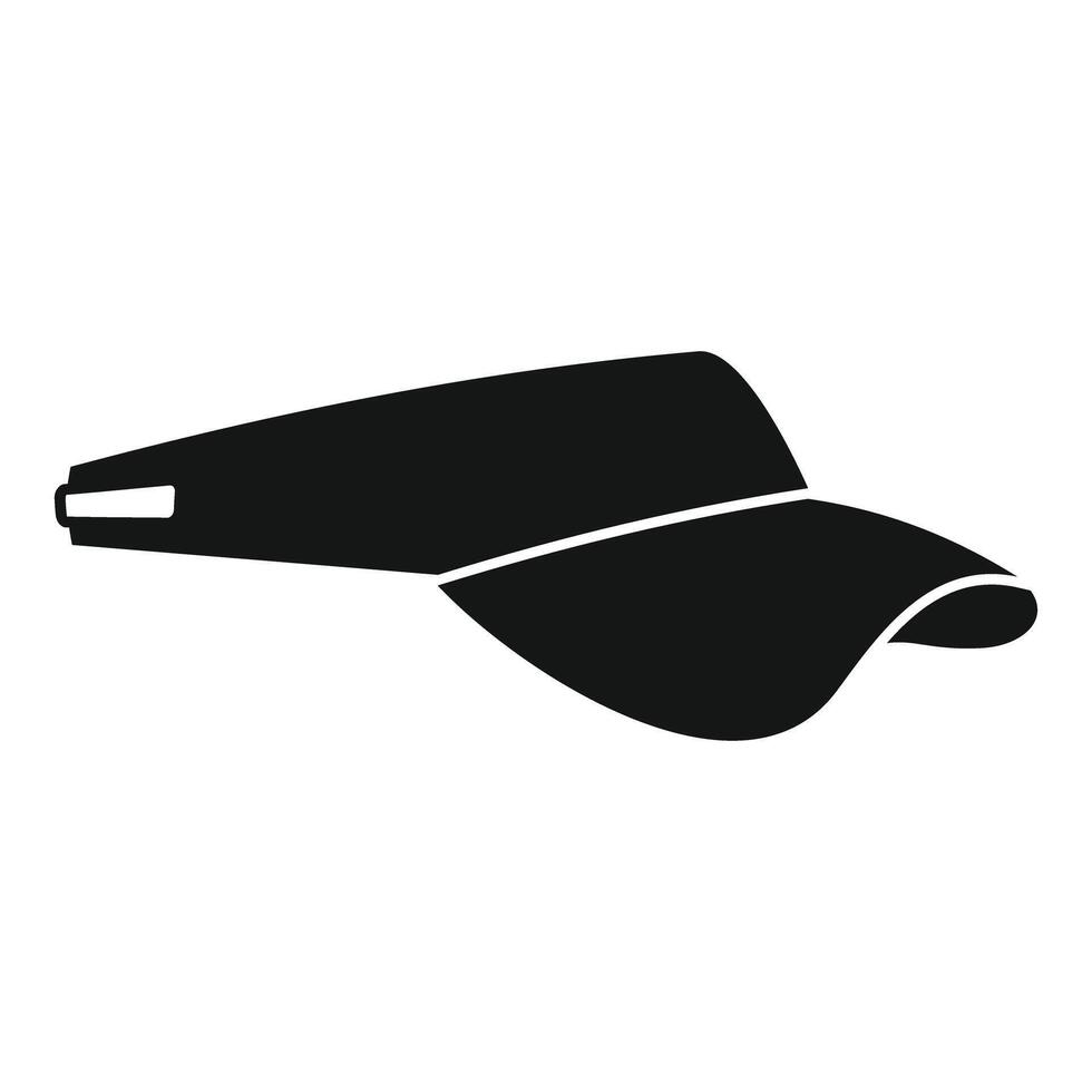 Black sun visor cap template presenting from the side vector
