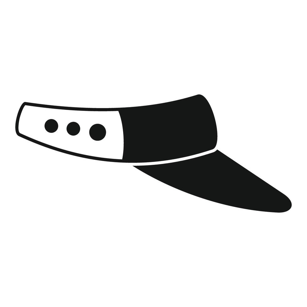 Black sun visor cap template for advertising showing from the side vector