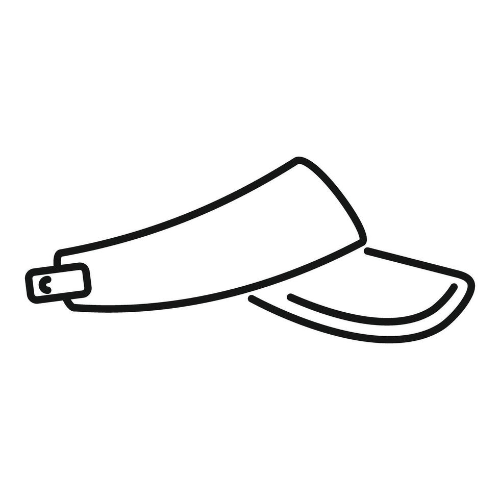 Tennis visor cap icon showing headwear for sun protection vector