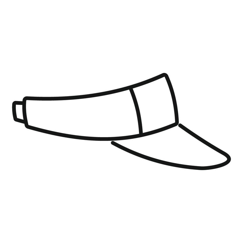 Sun visor cap headwear drawing protecting from sun light vector