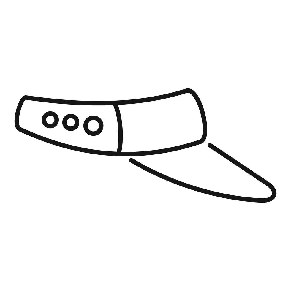 Sun visor icon showing summer sun protection vector