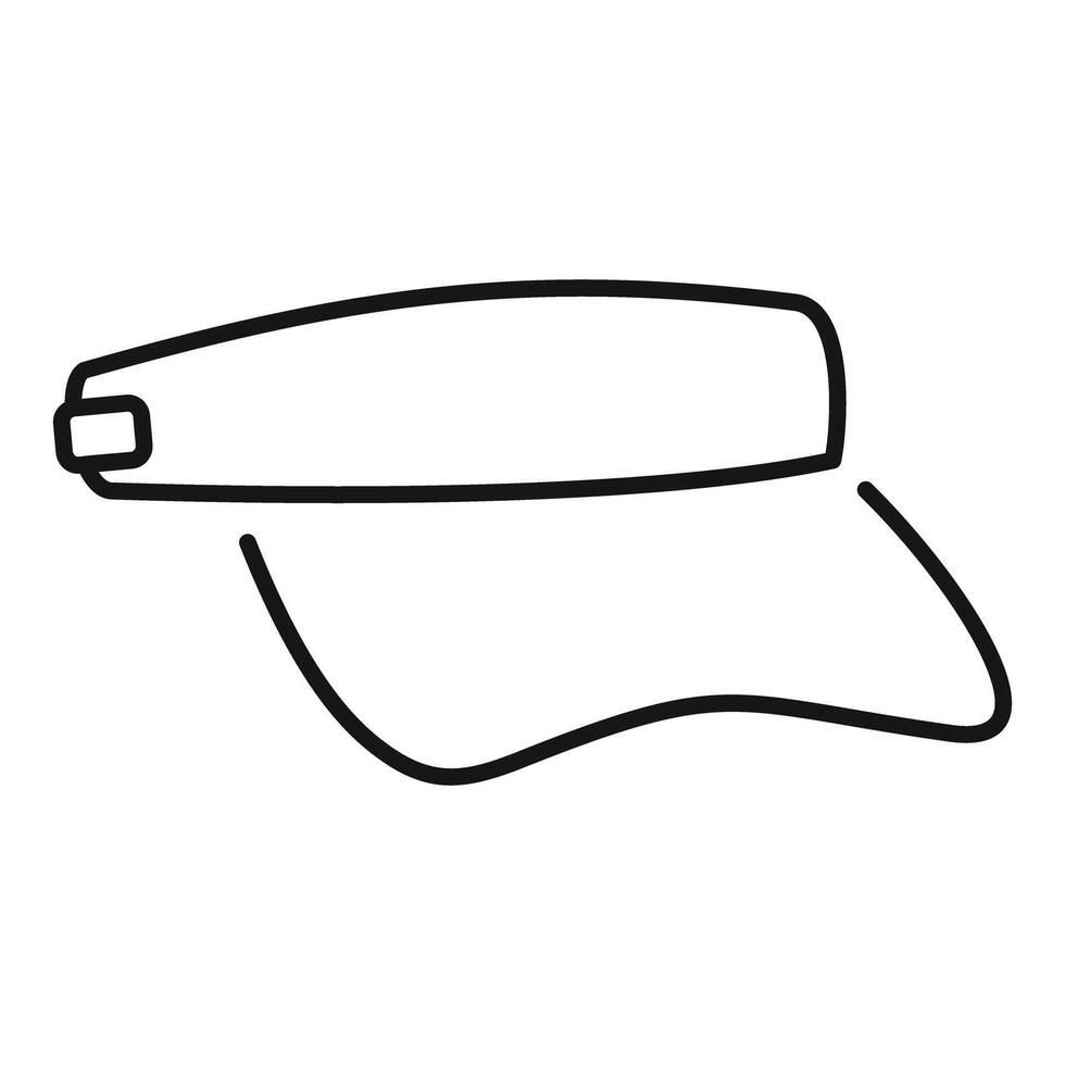 Sun visor icon representing summer headwear for sun protection vector