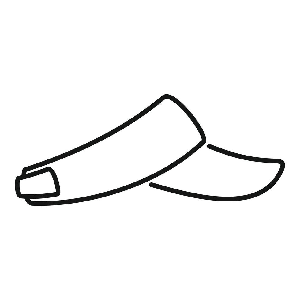 Tennis sun visor protecting from sunlight with its wide brim vector