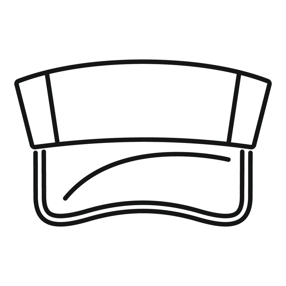 Tennis cap with big empty visor for logo branding mockup outline vector