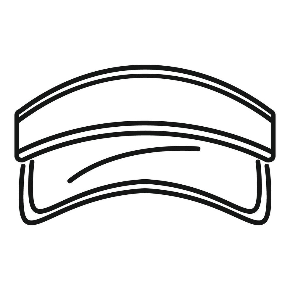 Tennis sun visor protecting from sunlight icon vector