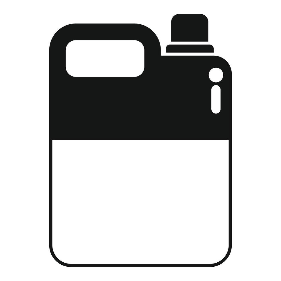 Black plastic jerrycan icon showing liquid container vector