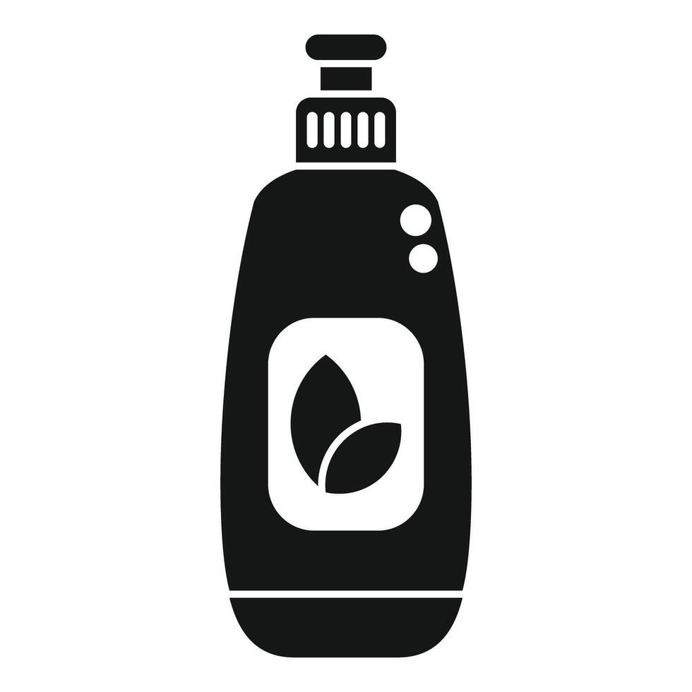 Eco friendly dishwashing liquid bottle with dispenser icon vector