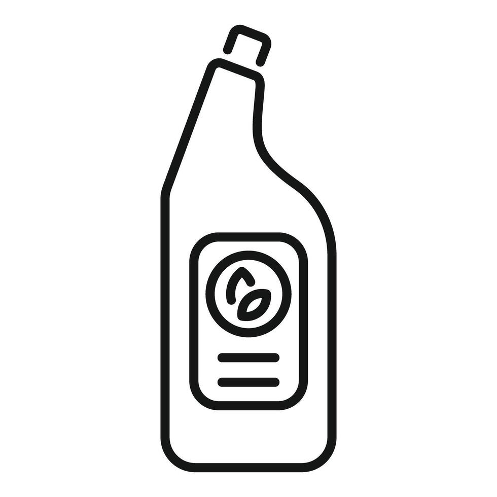 Eco friendly cleaning products line icon representing biodegradable detergent vector