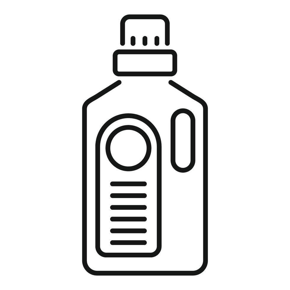 Cleaning product plastic bottle with cap having label pasted for branding vector