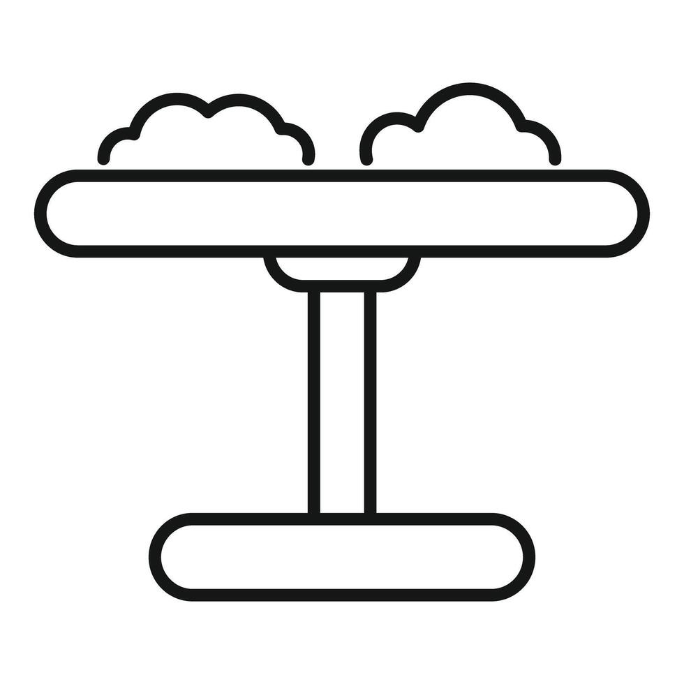 Car wash top brushes rotating line icon vector