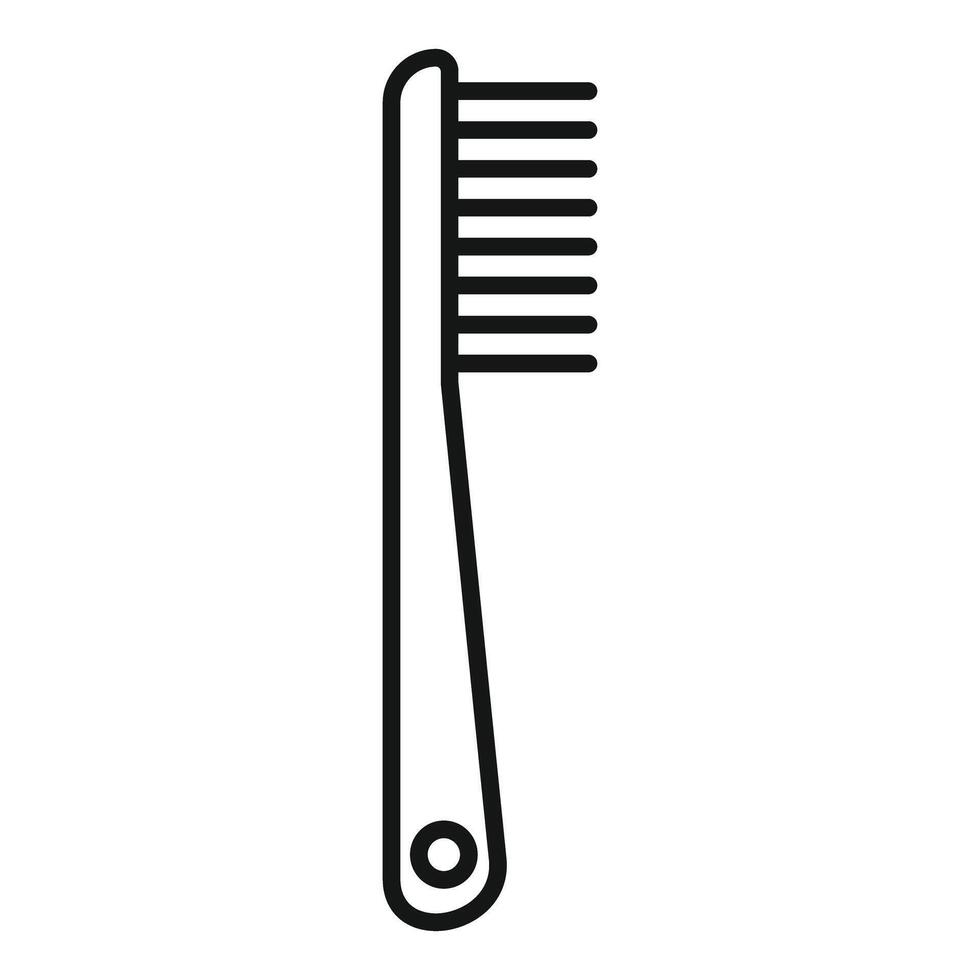 Interdental brush cleaning teeth using dental floss vector