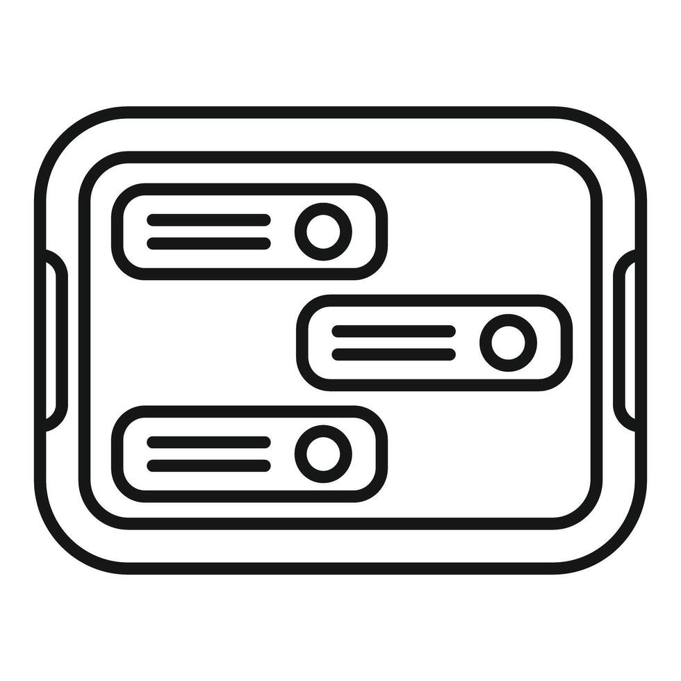 Smartphone showing online survey form icon outline vector
