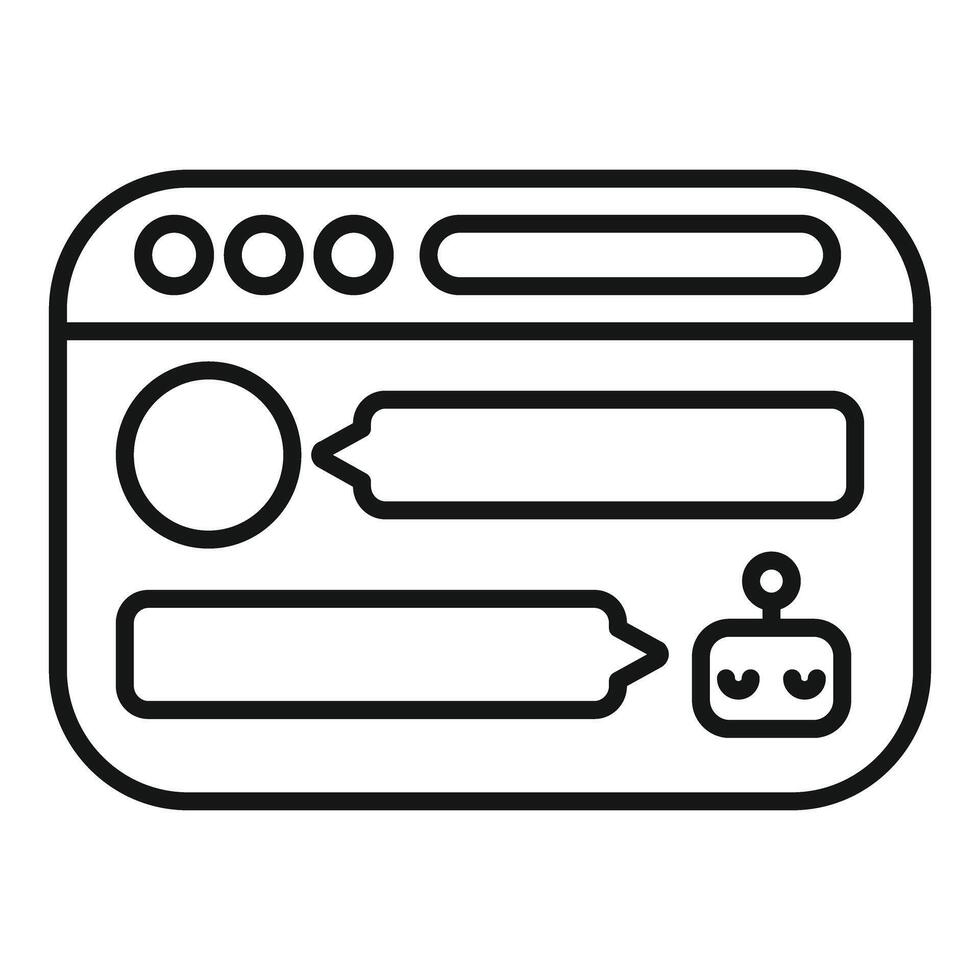 Chatbot talking in chat window with user vector