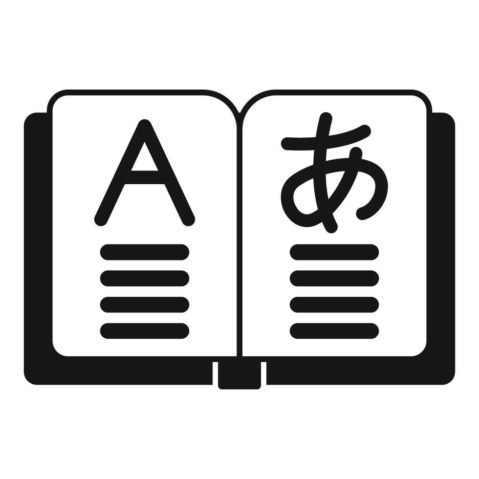 Open dictionary translating from english to japanese language vector