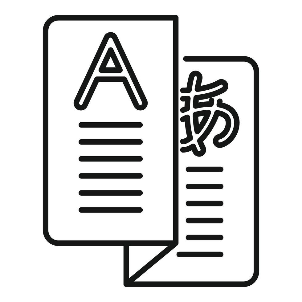 Language translation app icon representing global communication vector
