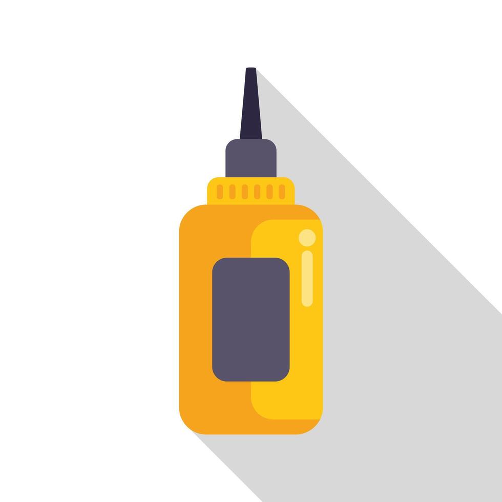 Yellow plastic bottle with long nozzle cap for mustard or other condiments vector