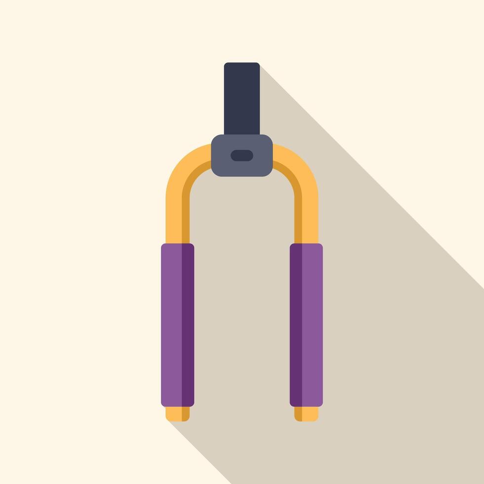 Bicycle fork with long shadow creating modern design vector