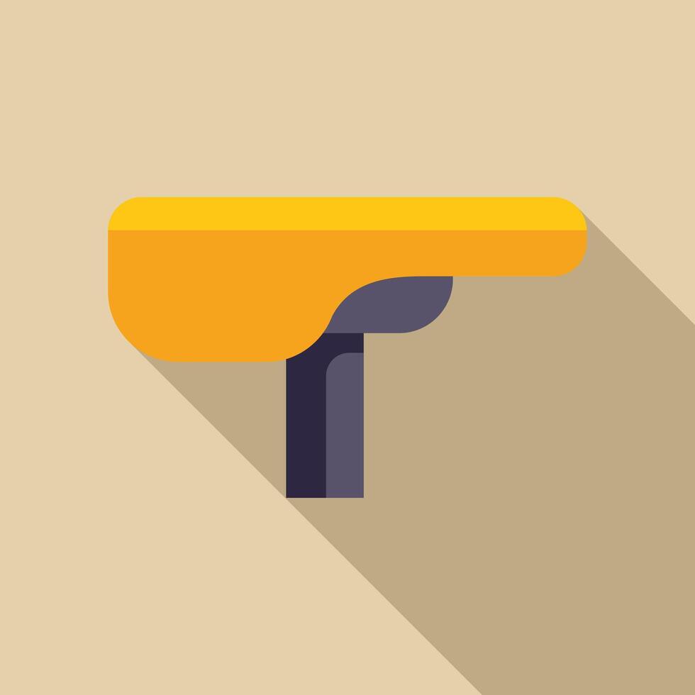 Yellow vaulting horse for gymnastic training with long shadow vector