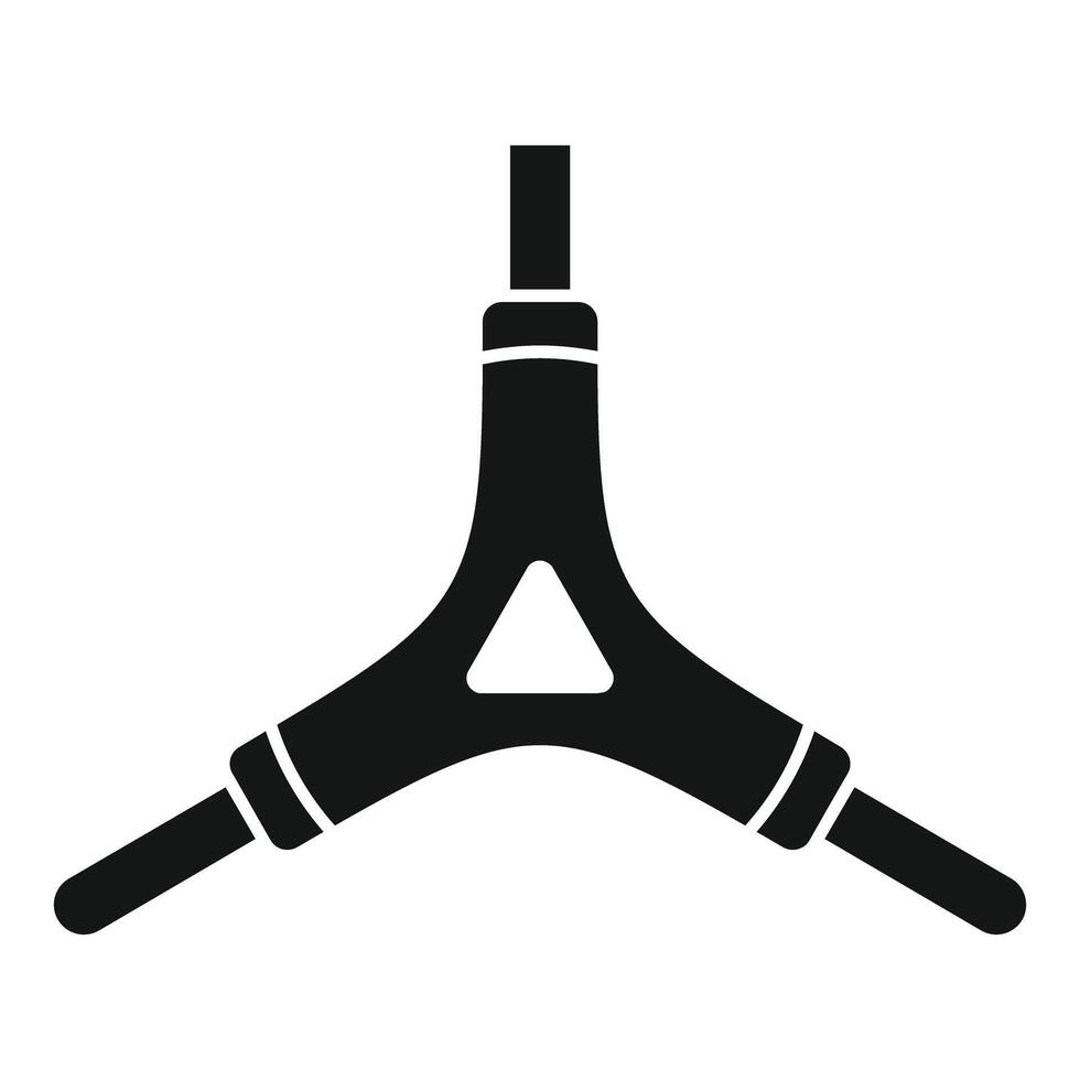 Three way swivel hanging point connector simple icon vector
