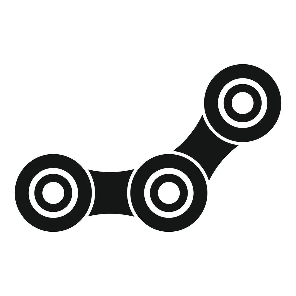 Blockchain technology concept with connecting circles forming a chain vector