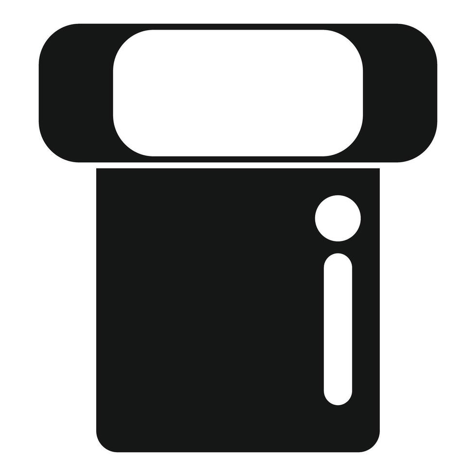 Credit card being inserted into pos terminal icon vector