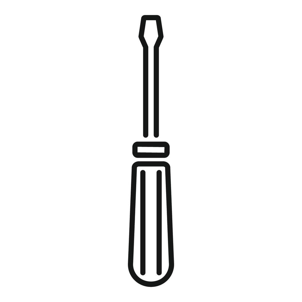 Screwdriver icon representing building and repairing vector