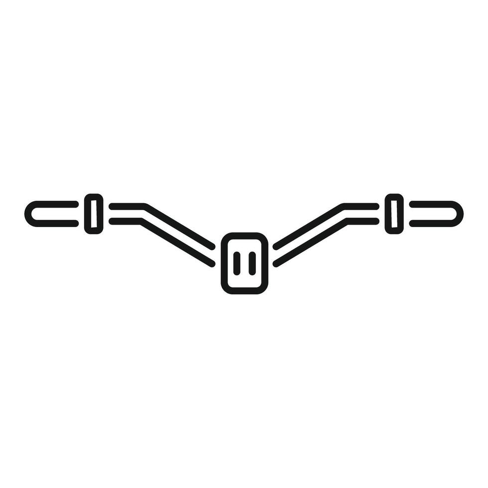 Bike handlebar with speedometer showing three gears icon vector