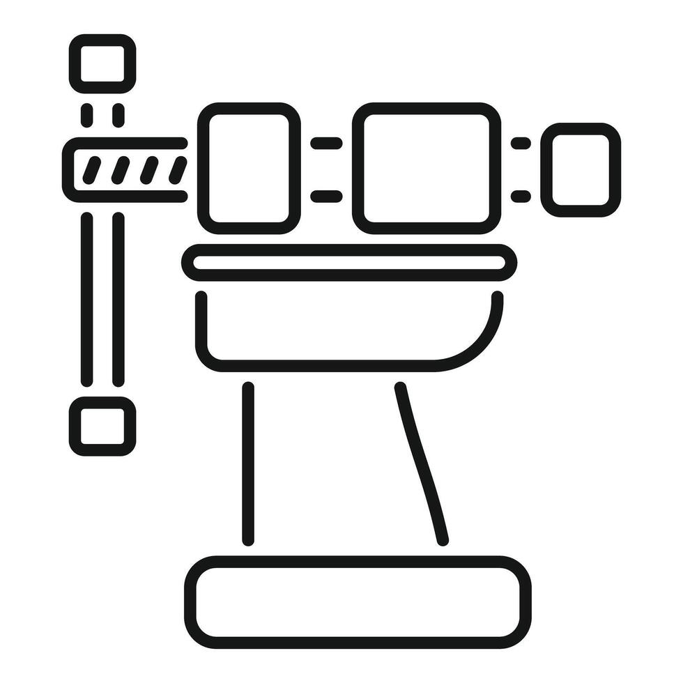Smart factory machine processing data icon vector