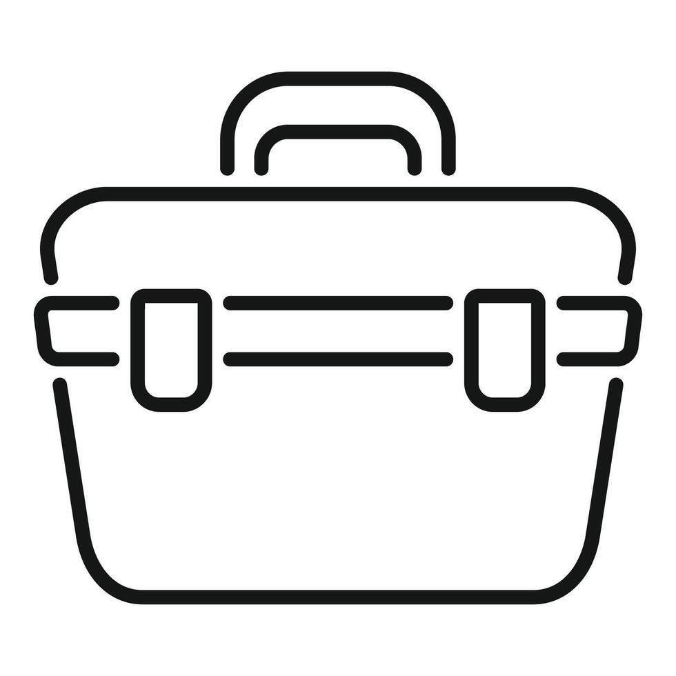 Lunch box icon representing food storage container for work or school vector