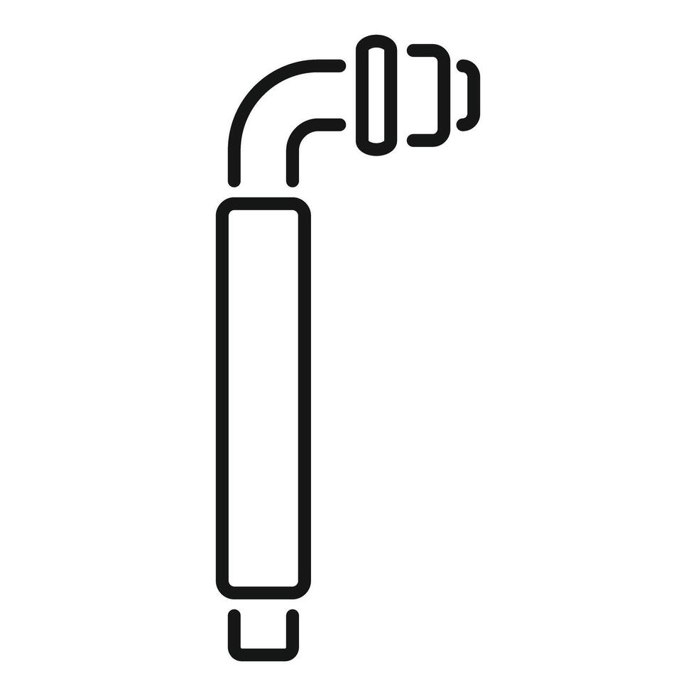 Line icon style illustration of an allen key depicting diy and mechanics concepts vector