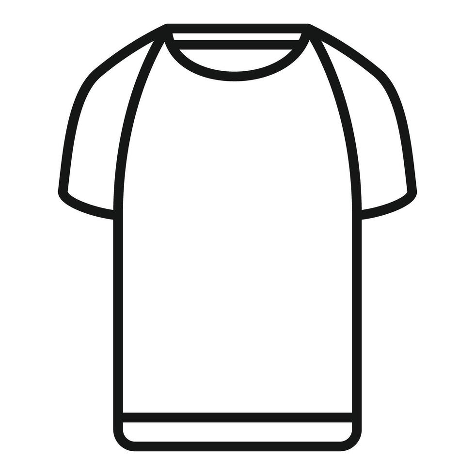 Blank t shirt with short sleeves icon thin line vector