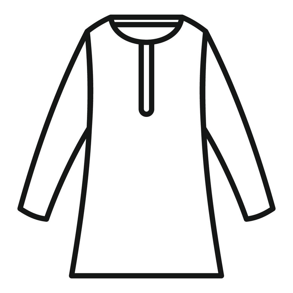 Long sleeve kurta garment showing indian fashion style vector