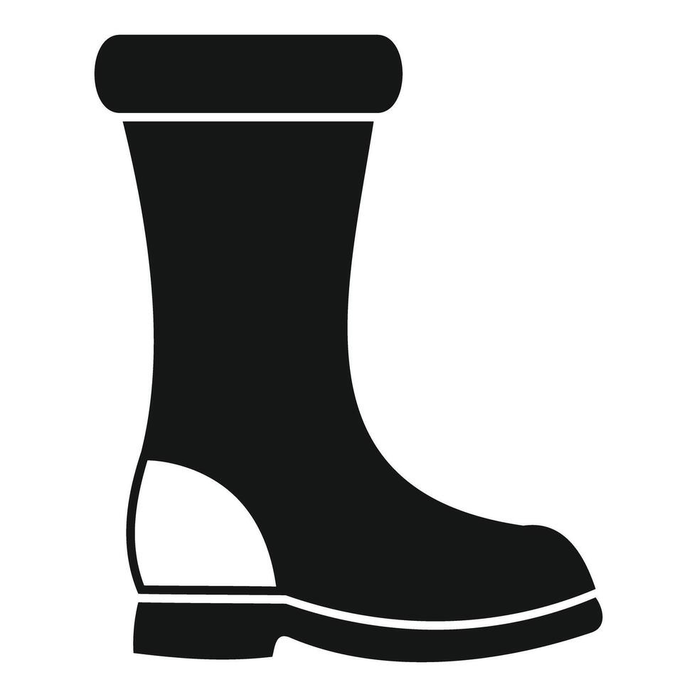 Waterproof rubber boot protecting from cold and rain icon vector