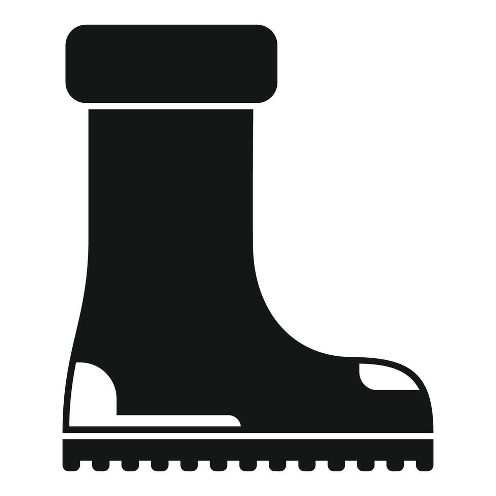 Waterproof rubber boot icon showing protection and safety footwear vector