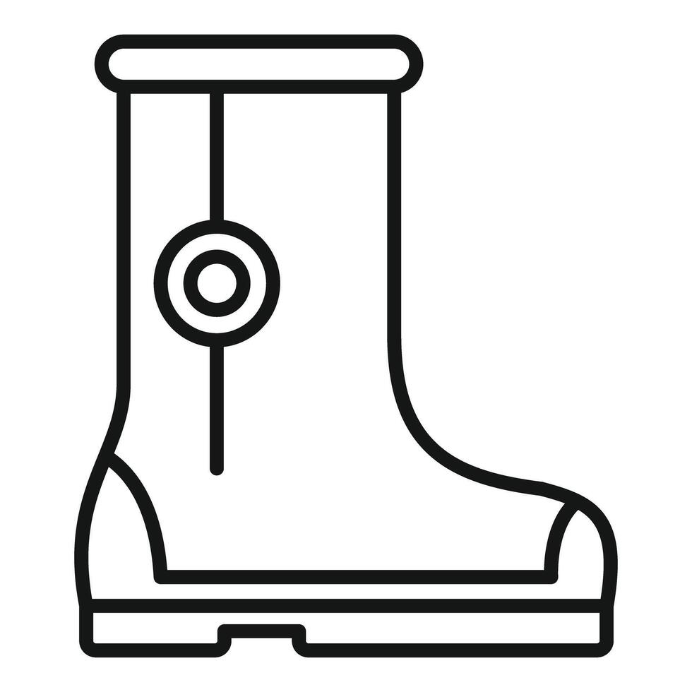 Waterproof rubber boot icon representing gardening equipment vector