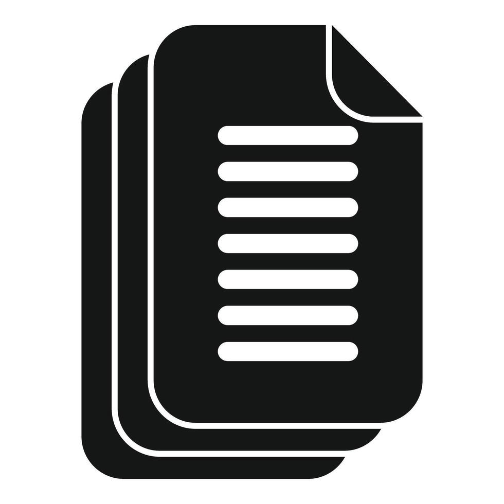Stack of documents icon representing office work and paperwork vector