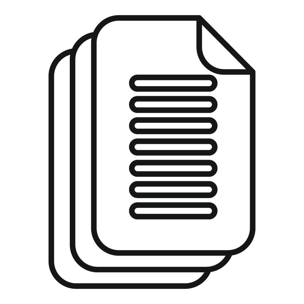 Stack of digital documents icon representing electronic files vector