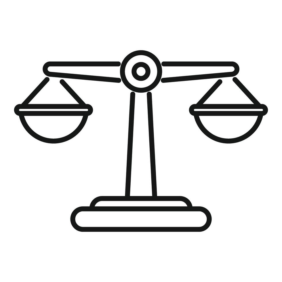 Balance scale symbolizing justice and law concept icon vector