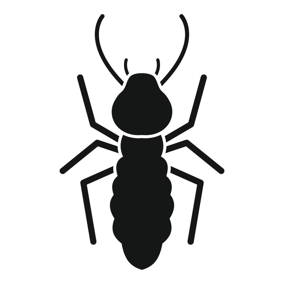 Black termite pest control icon showing an insect exterminator vector