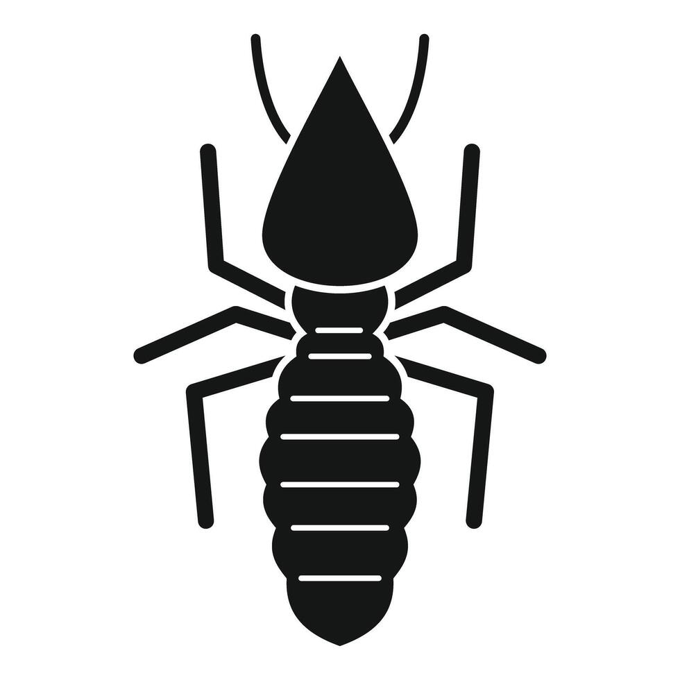 Big black termite walking on white background vector