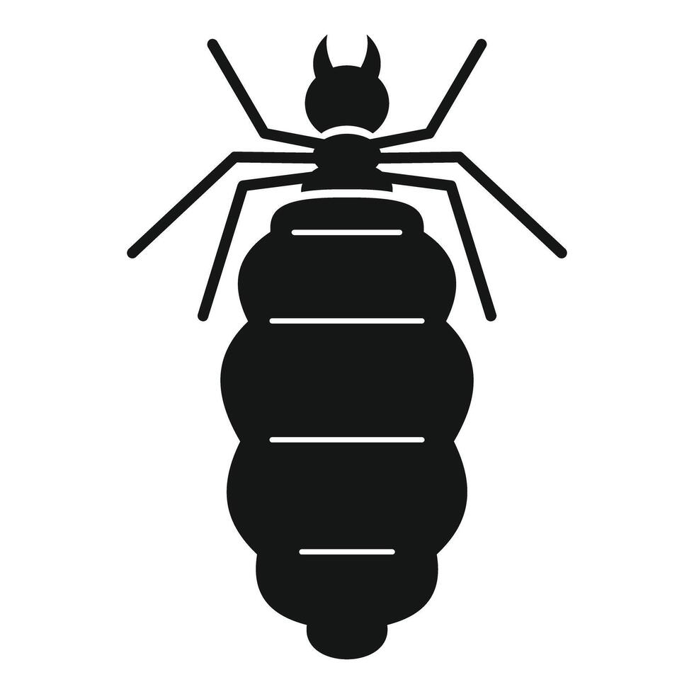 Big termite insect spreading legs icon in glyph style vector