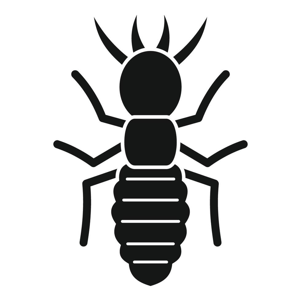 Big termite insect spreading legs with big abdomen icon vector